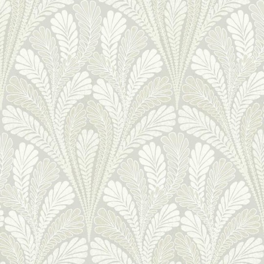 York DM5022 Damask Resource Library Shell Damask Grey - tapeta w stylizowane liście