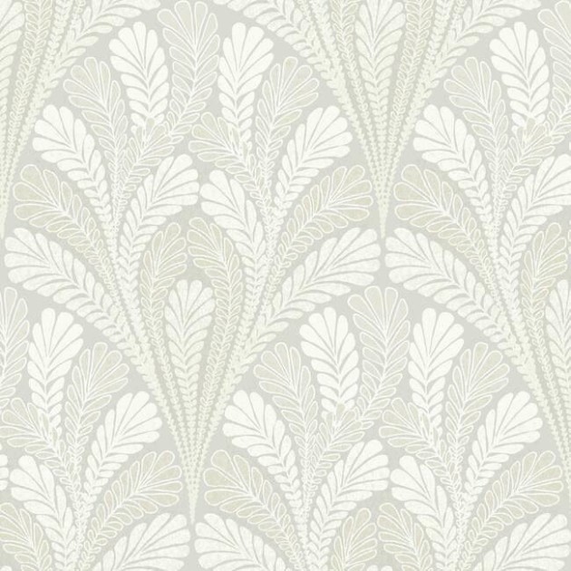 York DM5022 Damask Resource Library Shell Damask Grey - tapeta w stylizowane liście