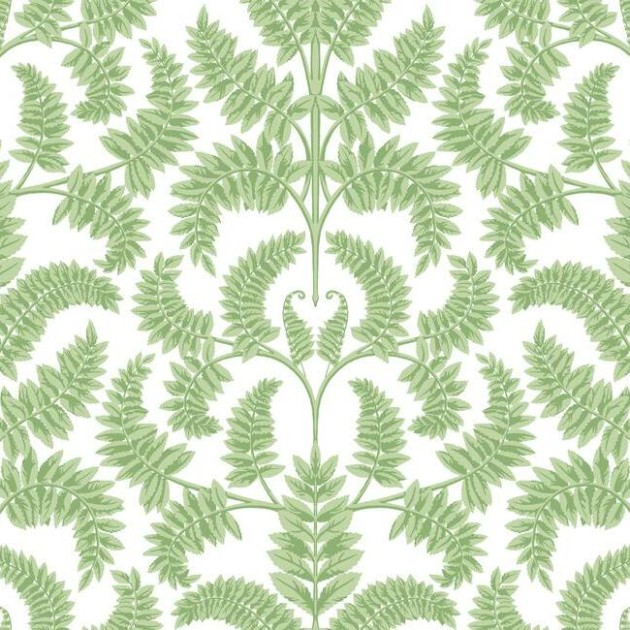 York DM4961 Damask Resource Library Royal Fern Damask Green - tapeta w stylizowane paprocie