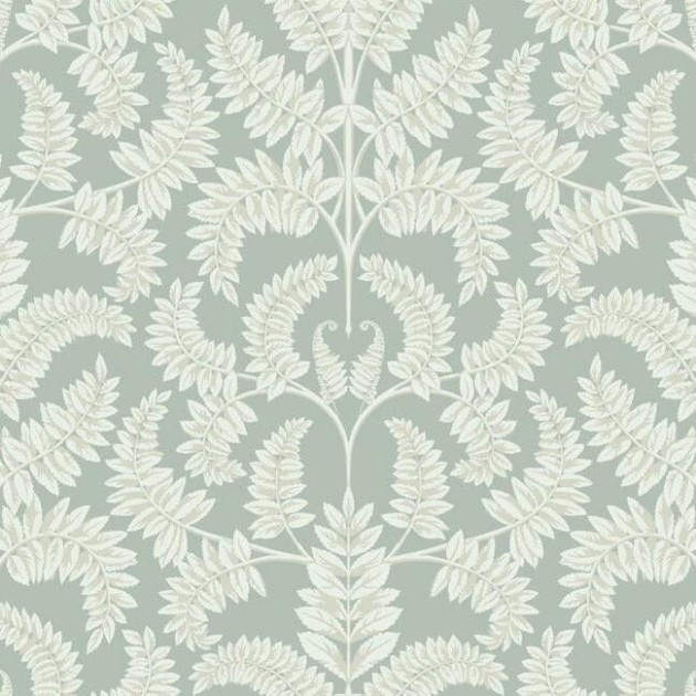 York DM4964 Damask Resource Library Royal Fern Damask Eucalyptus - tapeta w stylizowane paprocie