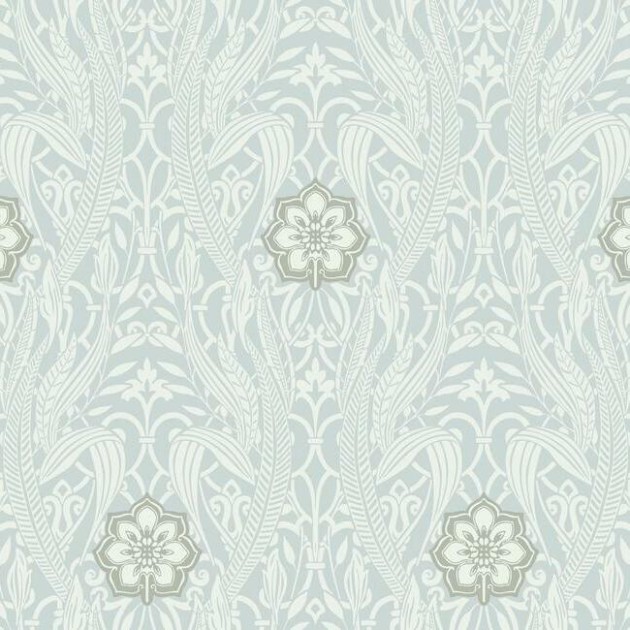 York DM4991 Damask Resource Library Gatsby Damask Sky - tapeta w stylizowane rośliny