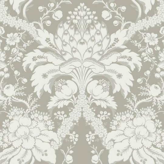 York DM4952 Damask Resource Library French Artichoke Damask Mink - tapeta w stylizowane rośliny