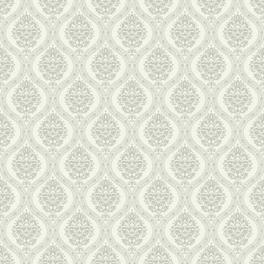 York DM5027 Damask Resource Library Petite Ogee Light Taupe - tapeta w stylizowane rośliny