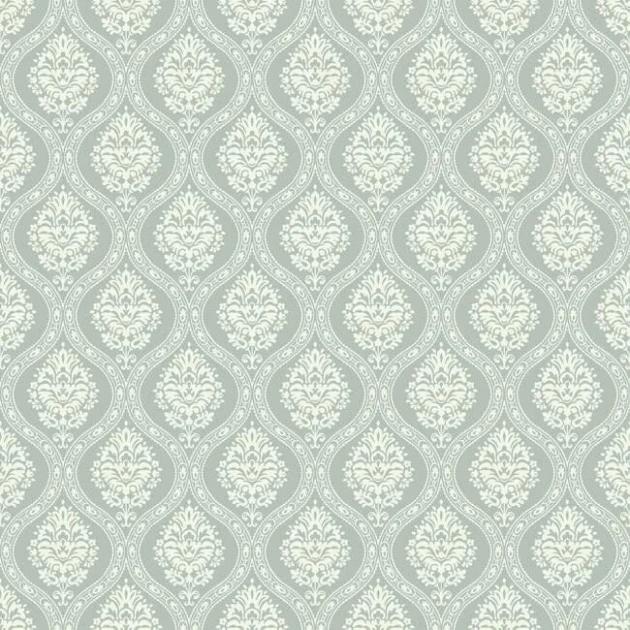 York DM5028 Damask Resource Library Petite Ogee Sage - tapeta w stylizowane rośliny