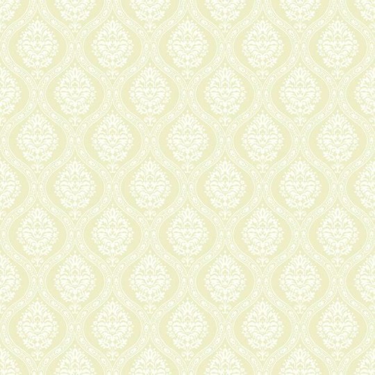 York DM5029 Damask Resource Library Petite Ogee Yellow - tapeta w stylizowane rośliny