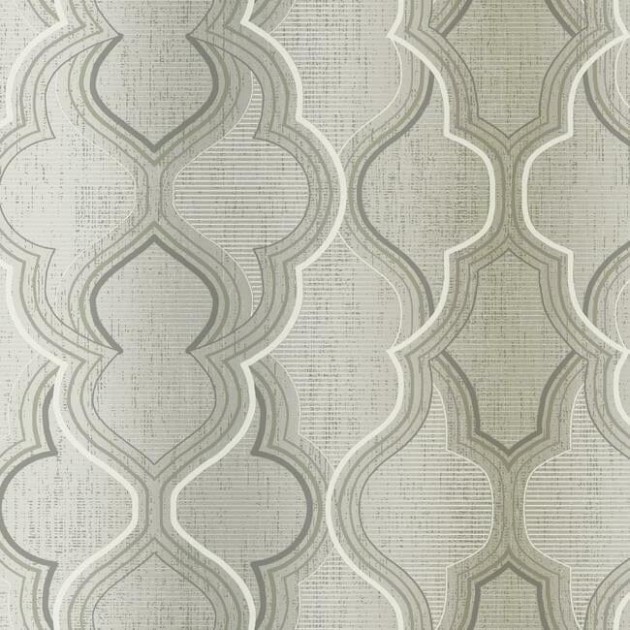 York DM4942 Damask Resource Library Modern Ombre Damask Neutral - tapeta w geometryczny wzór ogee