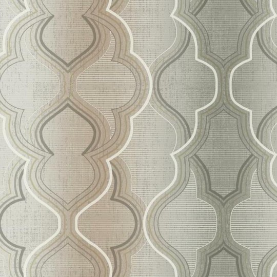 York DM4943 Damask Resource Library Modern Ombre Damask Clay - tapeta w geometryczny wzór ogee