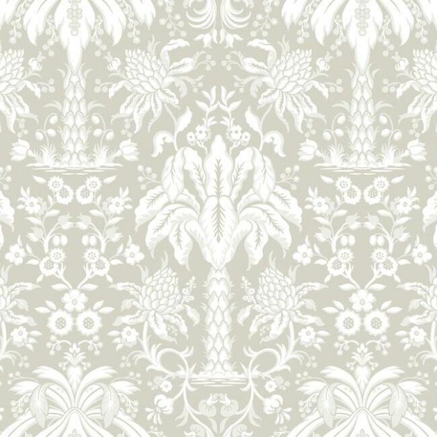 York DM5013 Damask Resource Library Palmetto Palm Damask Beige - tapeta w stylizowane palmy