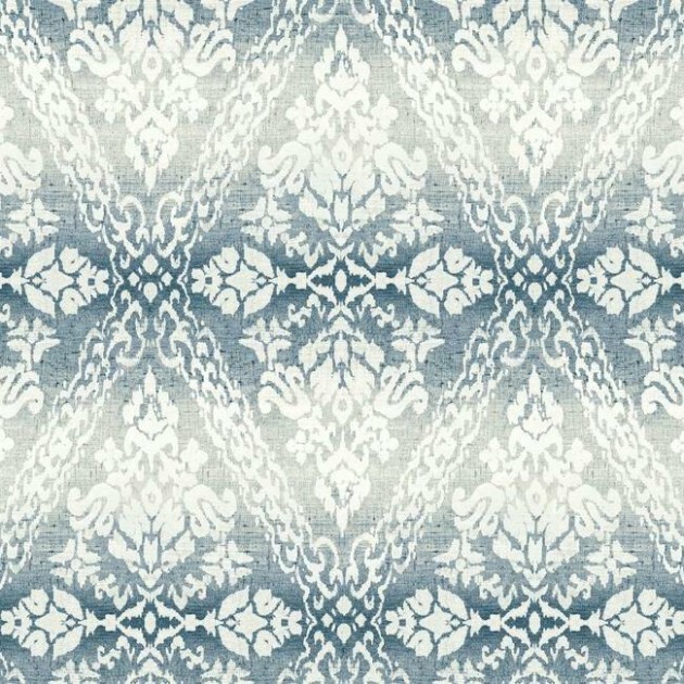 York DM4932 Damask Resource Library Tudor Diamond Damask Navy - tapeta w stylizowane rośliny