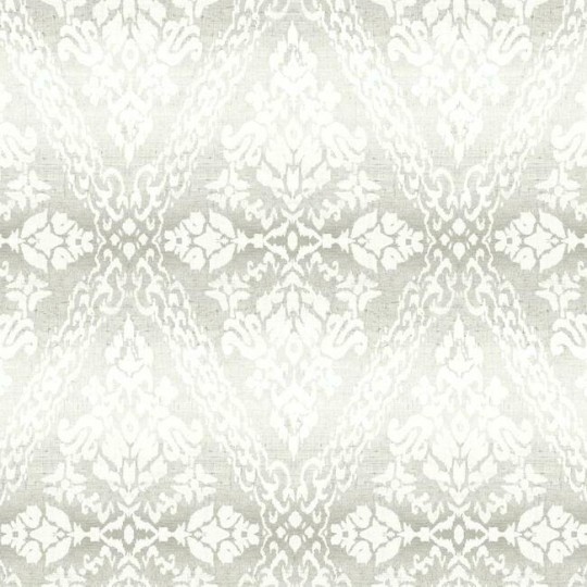 York DM4934 Damask Resource Library Tudor Diamond Damask Grey - tapeta w stylizowane rośliny