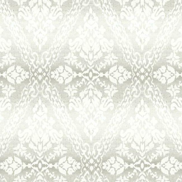 York DM4934 Damask Resource Library Tudor Diamond Damask Grey - tapeta w stylizowane rośliny