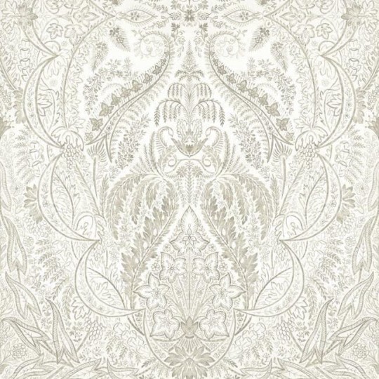 York DM4913M Damask Resource Library Jaipur Paisley Damask Beige/White - mural w roślinne ornamenty