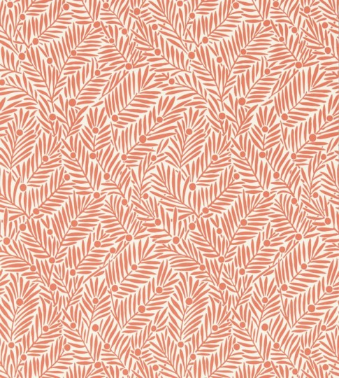 Morris & Co. 217348 Bedford Park Yew & Aril Watermelon - tapeta w gałęzie cisu