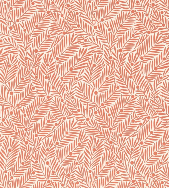 Morris & Co. 217348 Bedford Park Yew & Aril Watermelon - tapeta w gałęzie cisu
