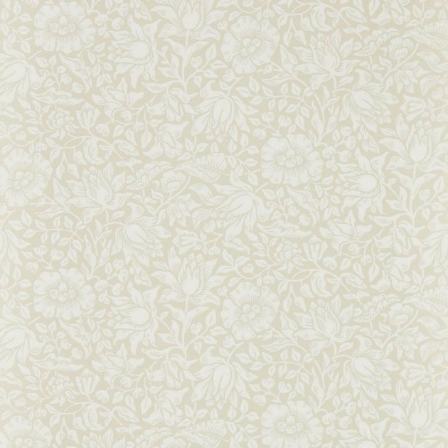 Morris & Co. 216676 Melsetter Mallow Cream Ivory - tapeta w kwiaty hibiskusa