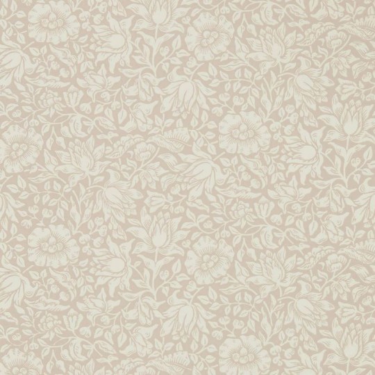 Morris & Co. 216675 Melsetter Mallow Dusky Rose - tapeta w kwiaty hibiskusa