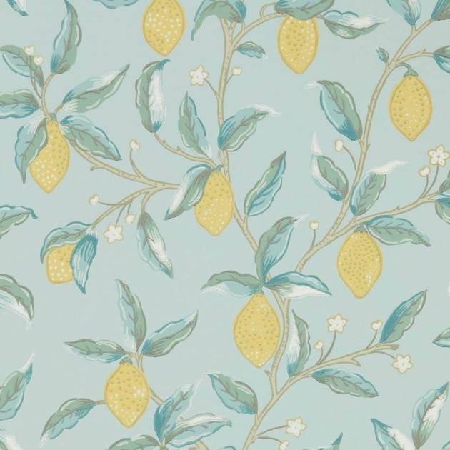Morris & Co. 216674 Melsetter Lemon Tree Wedgewood - tapeta drzewo cytrynowe