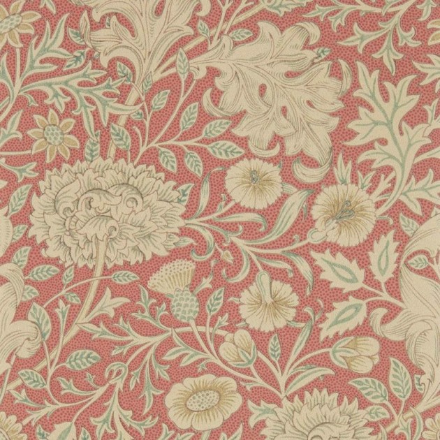 Morris & Co. 216683 Melsetter Double Bough Carmine Red - tapeta w kwiaty