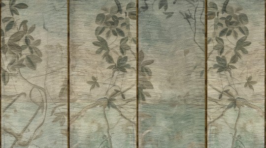 Wall&Deco WET_AL2401 Wet System 2024 Allure - mural roślinny w orientalnym wydaniu