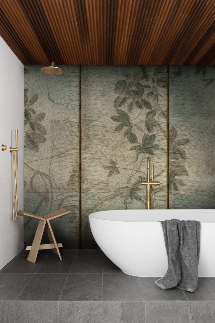Wall&Deco WET_AL2401 Wet System 2024 Allure - mural roślinny w orientalnym wydaniu