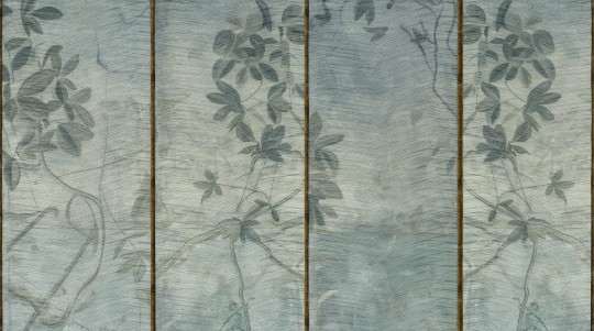 Wall&Deco WET_AL2402 Wet System 2024 Allure - mural roślinny w orientalnym wydaniu