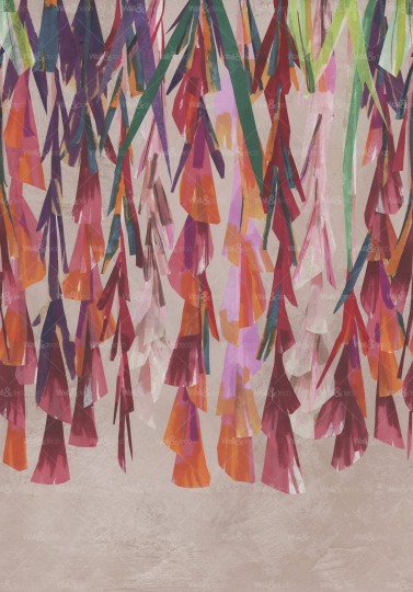 Wall&Deco WET_AP2401 Wet System 2024 Apache - mural kaskada liści