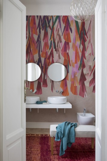 Wall&Deco WET_AP2401 Wet System 2024 Apache - mural kaskada liści