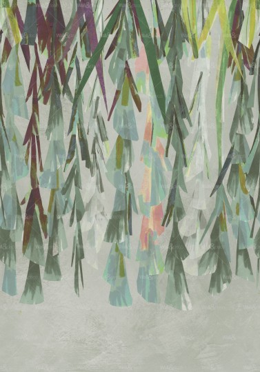 Wall&Deco WET_AP2402 Wet System 2024 Apache - mural kaskada liści