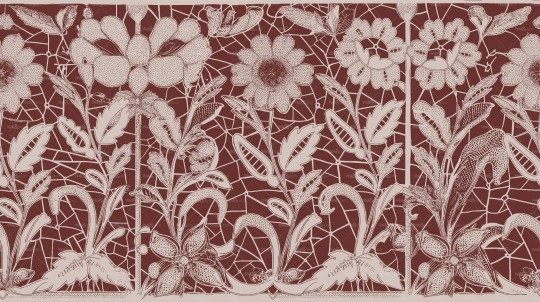 Wall&Deco WET_BV2402 Wet System 2024 Bovary - mural w haftowane kwiaty