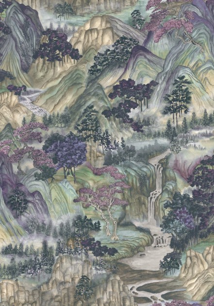 Cole&Son 126/11039 Shinrin Yoku Mountainscape Original - tapeta krajobraz japońskich gór