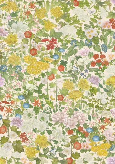 Cole&Son 126/8030 Shinrin Yoku Flora Province Neutral - tapeta w kwiaty