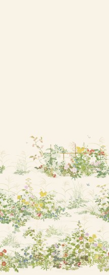 Cole&Son 126/7026 Shinrin Yoku Scenic Flora Natural White - mural japoński ogród