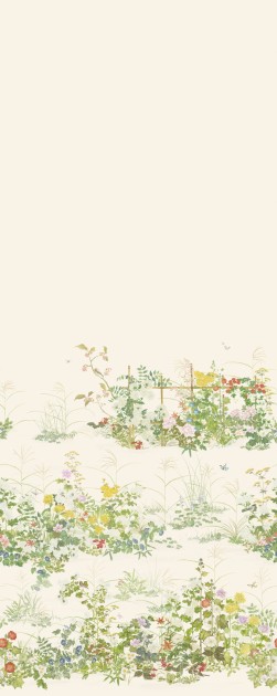 Cole&Son 126/7026 Shinrin Yoku Scenic Flora Natural White - mural japoński ogród