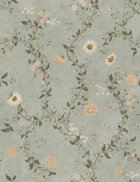 Sandberg S10515 Tradgarden Inger Light Blue - mural roślinny