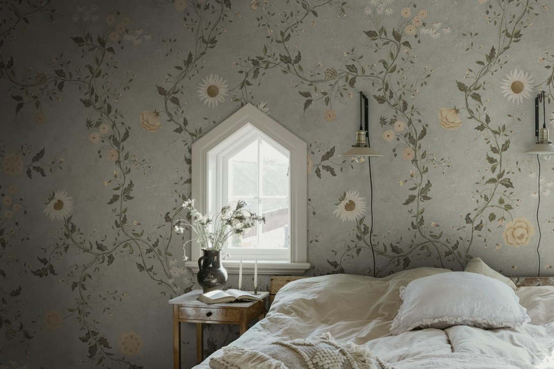 Sandberg S10515 Tradgarden Inger Light Blue - mural roślinny