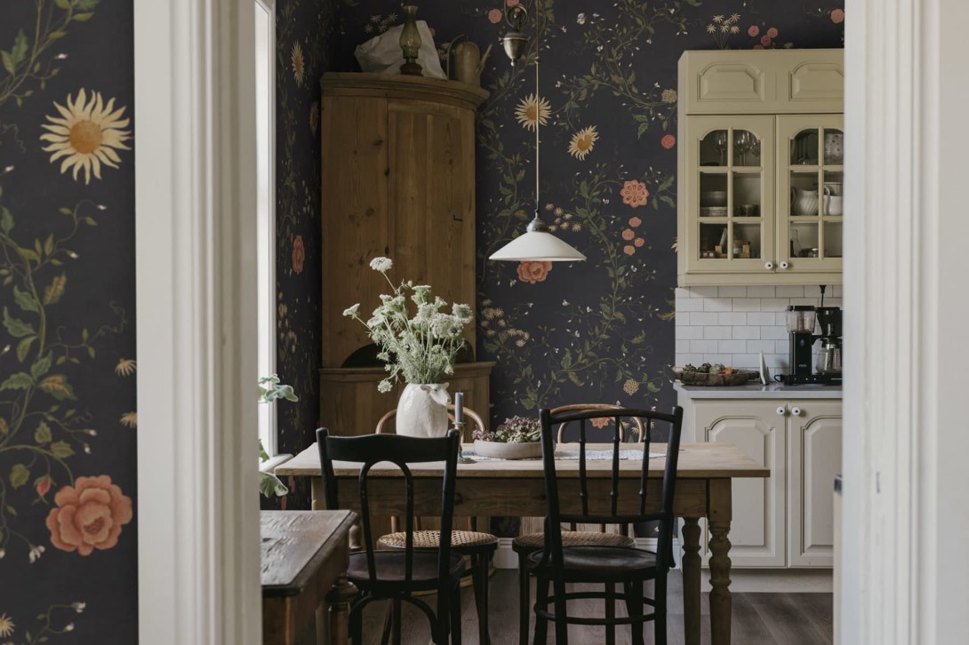 Sandberg S10517 Tradgarden Inger Midnight Blue - mural roślinny