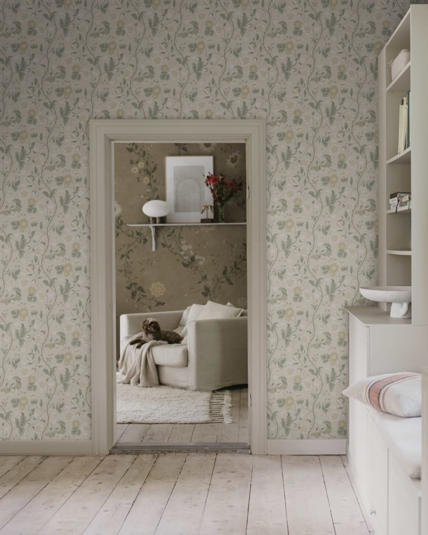 Sandberg S10498 Tradgarden Ulla Sandstone - tapeta roślinna