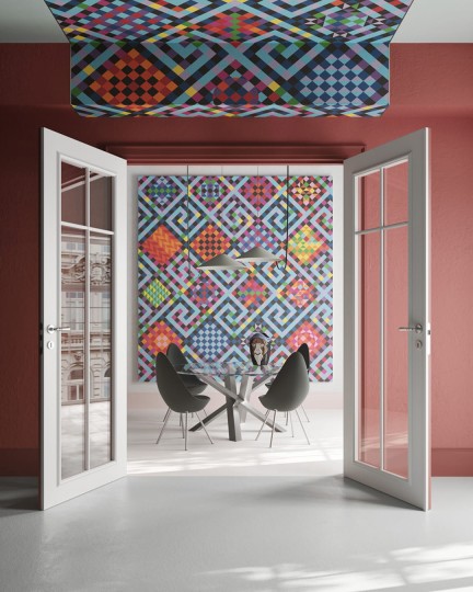 Inkiostro Bianco INKEISO2404 Ken Scott Unconventional Coriopolis - mural geometryczny