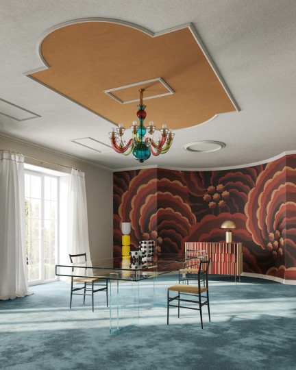 Inkiostro Bianco INKDSER2402 Ken Scott Unconventional Rosa Nera - mural abstrakcyjny