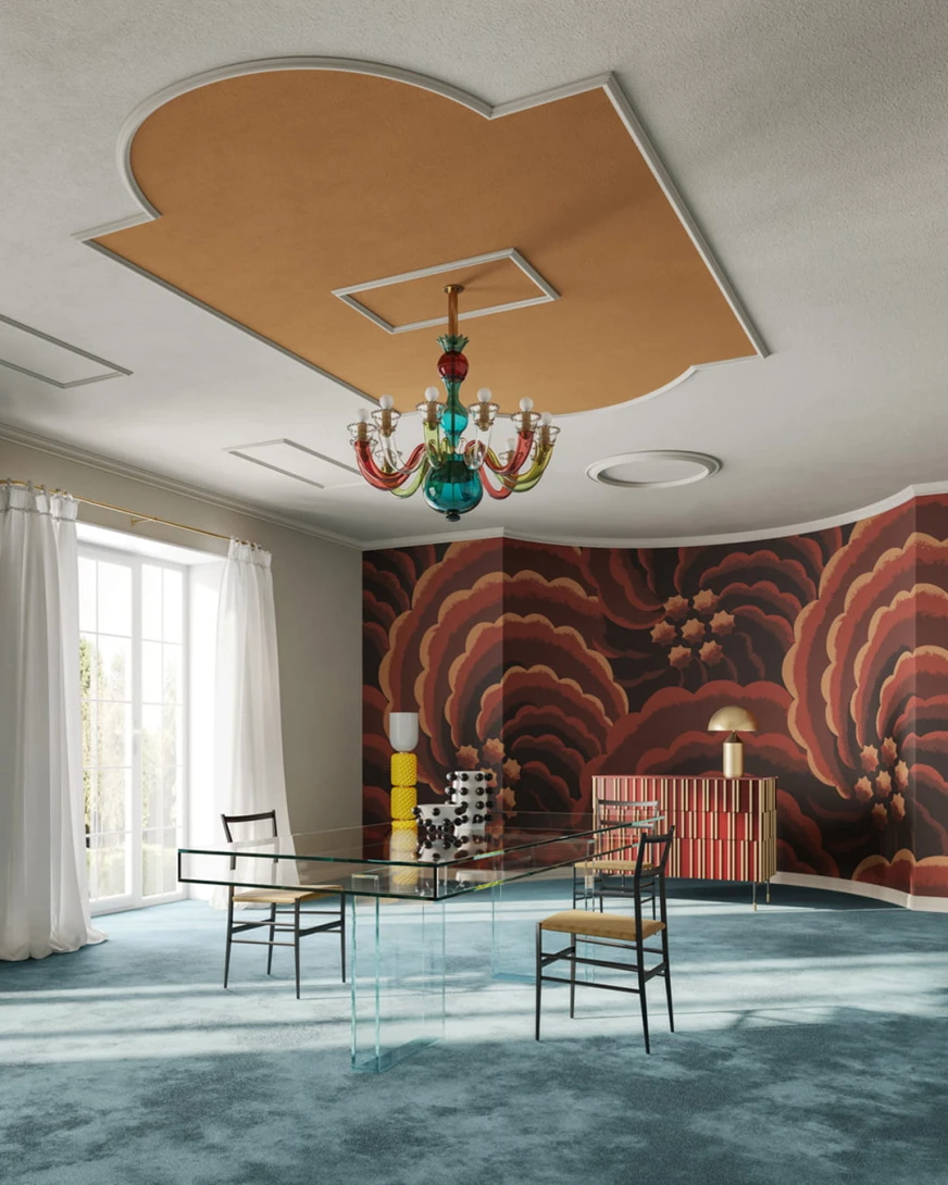 Inkiostro Bianco INKDSER2404 Ken Scott Unconventional Rosa Nera - mural abstrakcyjny