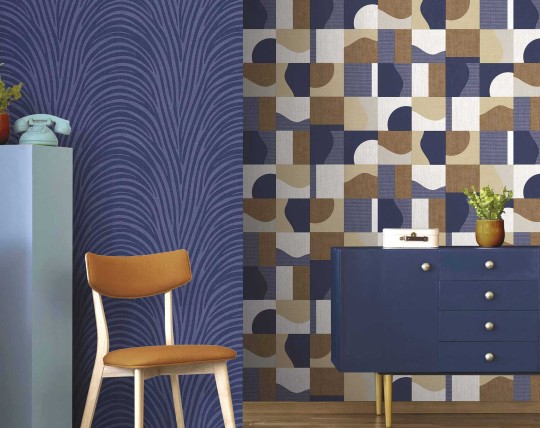 Cristiana Masi 30128 Energie - tapeta w kwadraty na strukturalnym tle