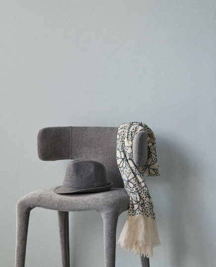 Eijffinger 340616 Linen Look - jasnoniebieska tapeta imitująca len