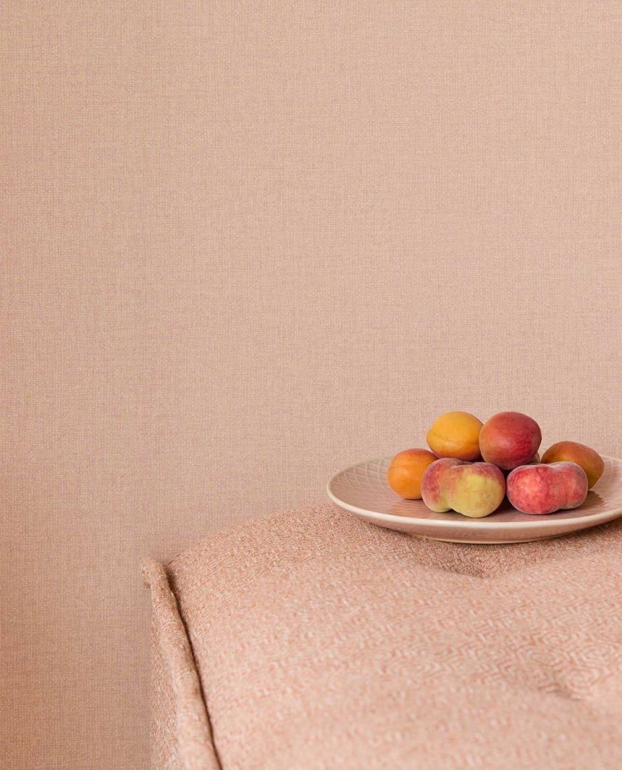 Eijffinger 340622 Linen Look - różowa tapeta imitująca len