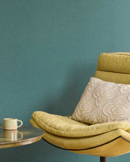 Eijffinger 340634 Linen Look - zielona tapeta imitująca len