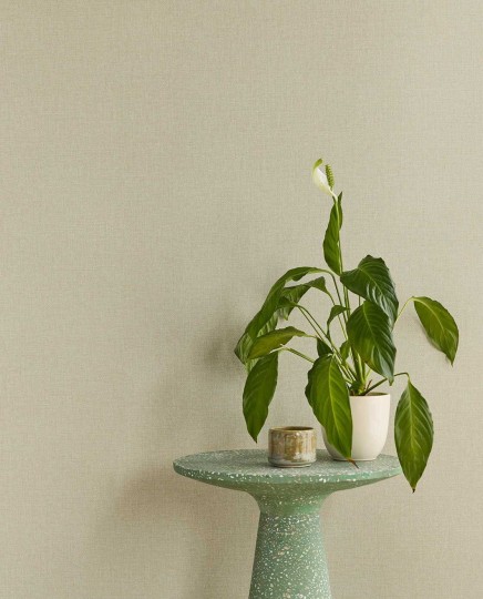 Eijffinger 340635 Linen Look - zielona tapeta imitująca len