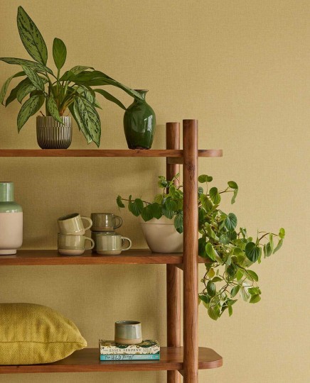 Eijffinger 340637 Linen Look - zielona tapeta imitująca len