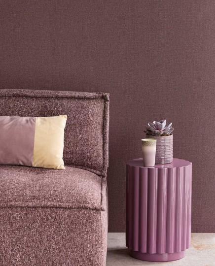 Eijffinger 340644 Linen Look - fioletowa tapeta imitująca len