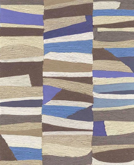 Eijffinger 340572 Groovy - tapeta w pionowe pasma z poziomych nici