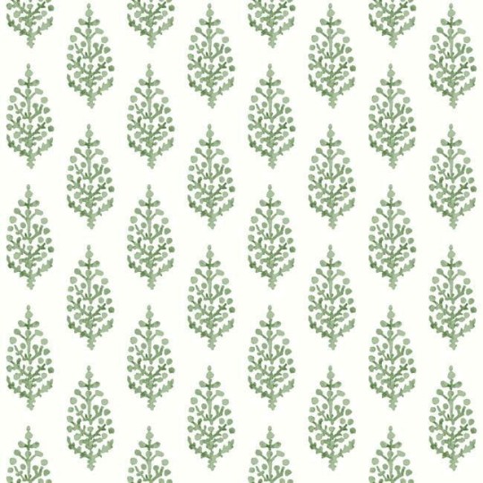 York FH4067 Simply Farmhouse Paisley On Calico Green - tapeta w minimalistyczny motyw roślinny