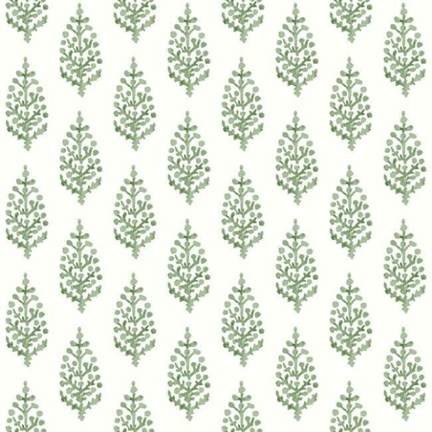York FH4067 Simply Farmhouse Paisley On Calico Green - tapeta w minimalistyczny motyw roślinny